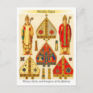 Mitres, Garb, and Insignia of the Bishop Postcard
