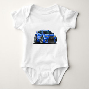 Mitsubishi Evo Blue Car Baby Bodysuit