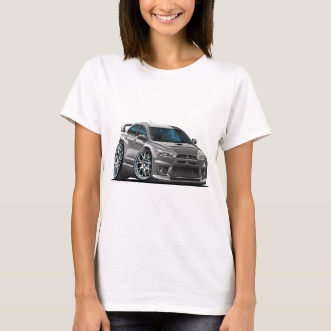 Mitsubishi Evo Grey Car T-Shirt (Front)