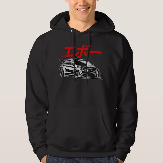 Mitsubishi EVO Japan Style T-Shirt For Men Women Hoodie (Front)