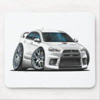 Mitsubishi Evo White Car