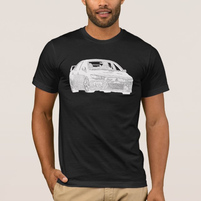 Mitsubishi Evo - X - Electric White Design T-Shirt (Front)