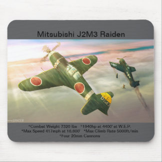 Mitsubishi J2M3 Raiden aeroplane mousepad