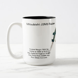 Mitsubishi J2M3 Raiden aeroplane mug