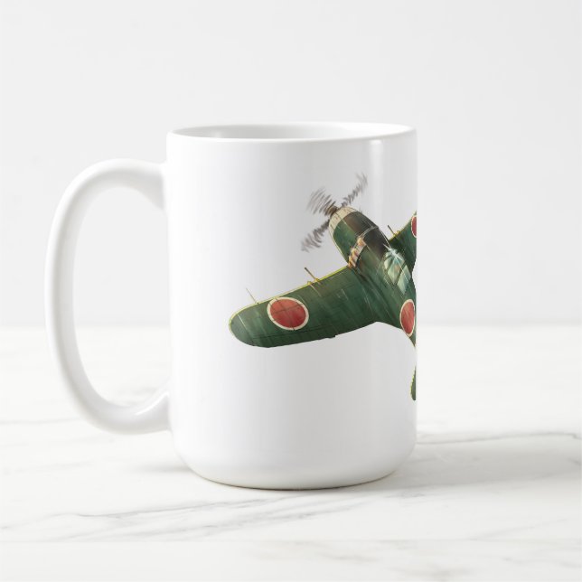 Mitsubishi J2M3 Raiden aeroplane mug (Left)