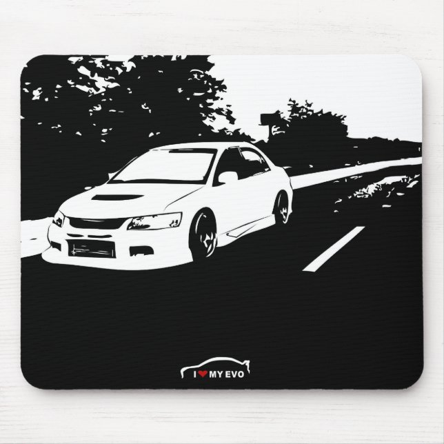 Mitsubishi Lancer Evolution 9 - I Love my EVO Mouse Pad (Front)