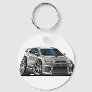 Mitsubishi Silver Car Key Ring
