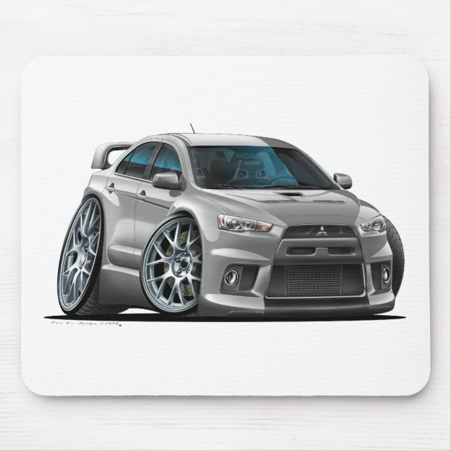 Mitsubishi Silver Car Mouse Pad (Front)