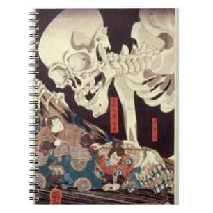 Mitsukini Defying the Skeleton Spectre, c.1845 Spiral Notebook