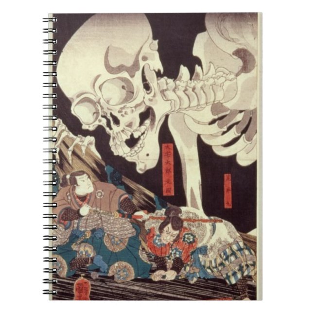 Mitsukini Defying the Skeleton Spectre, c.1845 Spiral Notebook (Front)