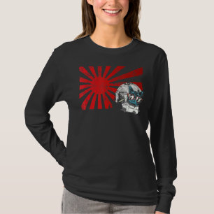 Mitsune Japanese Cat Chilling Mask Art Sunset Anim T-Shirt