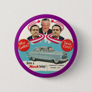 Mitt & George Romney 6 Cm Round Badge