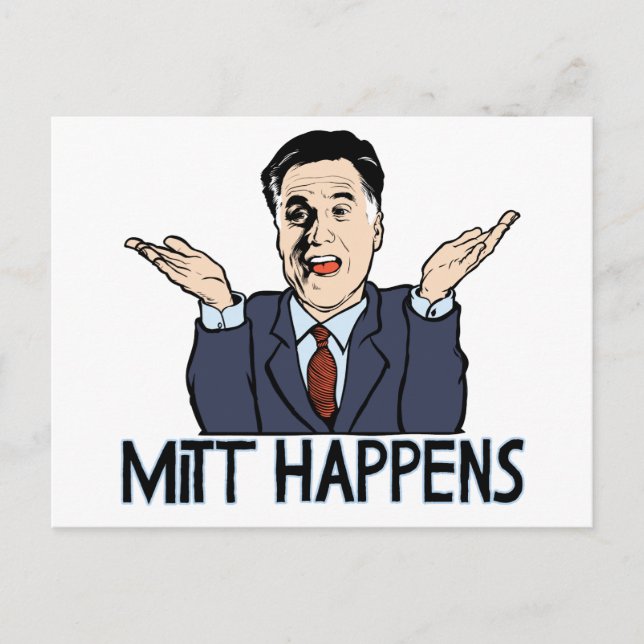 Mitt Happens Postcard (Front)