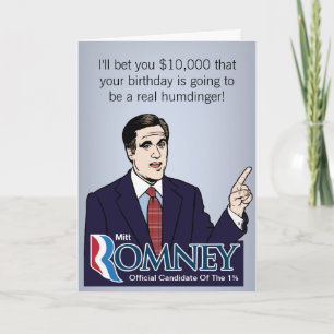 Mitt Romney $10k Bet Greeting Cards