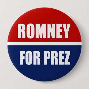 MITT ROMNEY 2012 10 CM ROUND BADGE