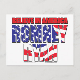 Mitt Romney and Paul Ryan Postcard