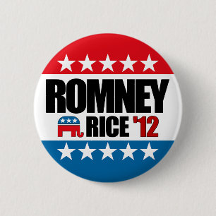 Mitt Romney Condi Rice 2012 6 Cm Round Badge