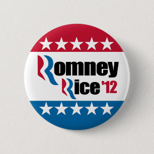 Mitt Romney Condi Rice 2012 6 Cm Round Badge
