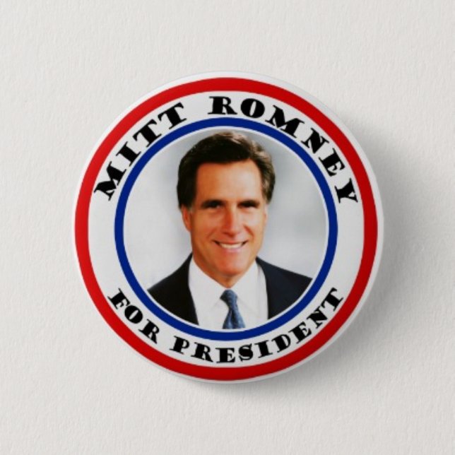 Mitt Romney for presiden button (Front)