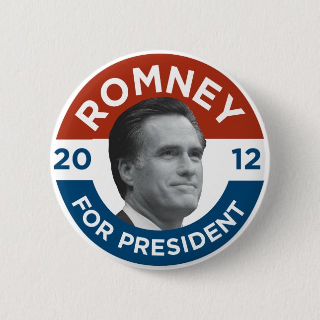 Mitt Romney For President 2012 6 Cm Round Badge (Front)