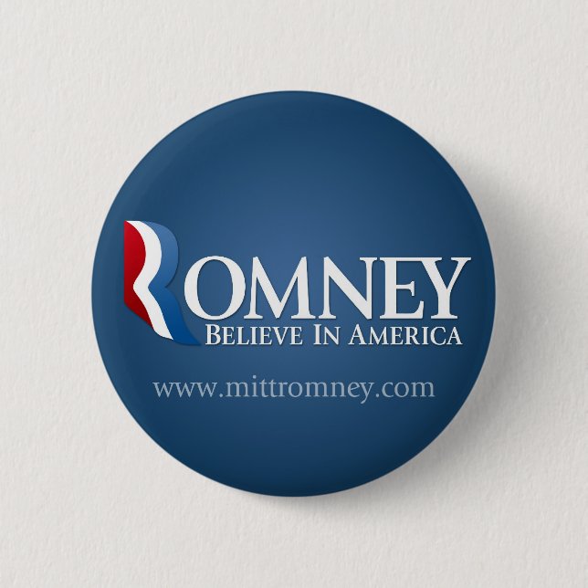 Mitt Romney for President 2012 6 Cm Round Badge (Front)
