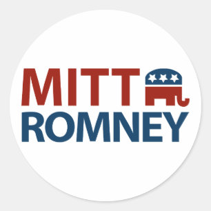 Mitt Romney GOP Classic Round Sticker