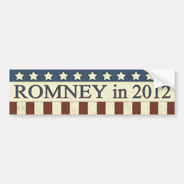 Mitt Romney in 2012 Bumper Sticker (Front)