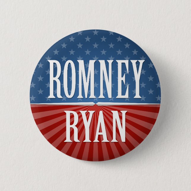 Mitt Romney Paul Ryan 2012 6 Cm Round Badge (Front)