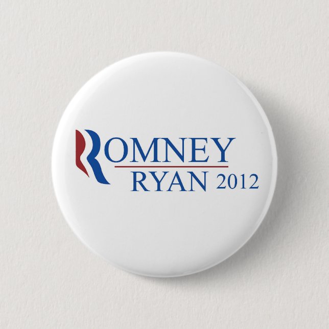 Mitt Romney Paul Ryan 2012 Button (Front)