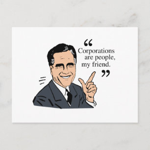 Mitt Romney Quotes colour Postcard