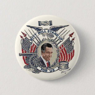 Mitt Romney Stands for U.S. 6 Cm Round Badge