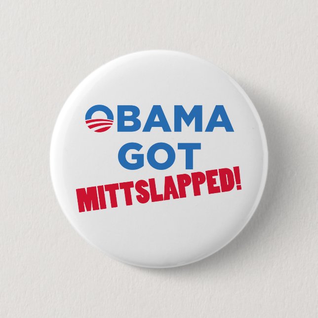 Mitt Slapped 6 Cm Round Badge (Front)