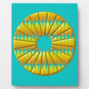 Mittelpunk gelb plaque