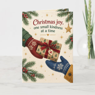 Mitten Gift Small Kindness Christmas Card