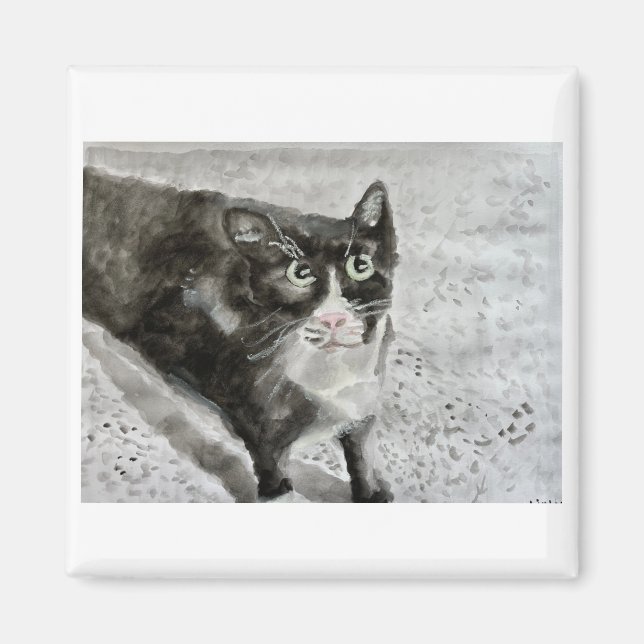 Mitten the kitten on magnet (Front)