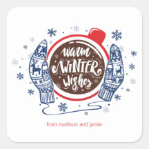 Mittens And Cocoa Warm Winter Wishes Holiday