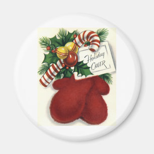 Mittens and Peppermint Magnet