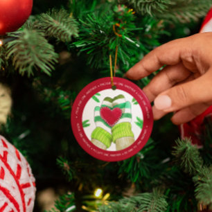 Mittens Holding Heart One Another Volunteer Metal Tree Decoration