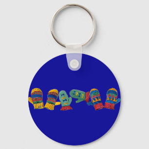 Mittens-key chain key ring