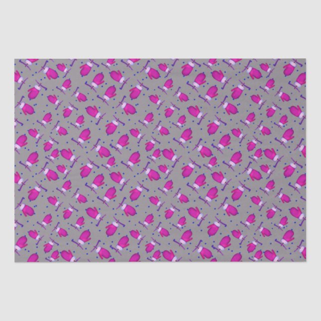 Mittens retro_gray tissue paper (Front)