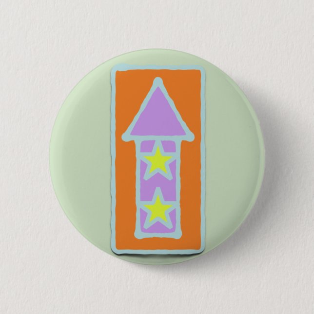 MITTENS -  ROCKET 6 CM ROUND BADGE (Front)