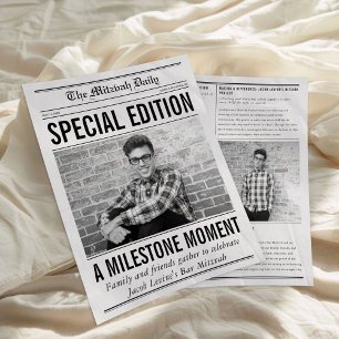 Mitzvah Newspaper Program, Single Large Page