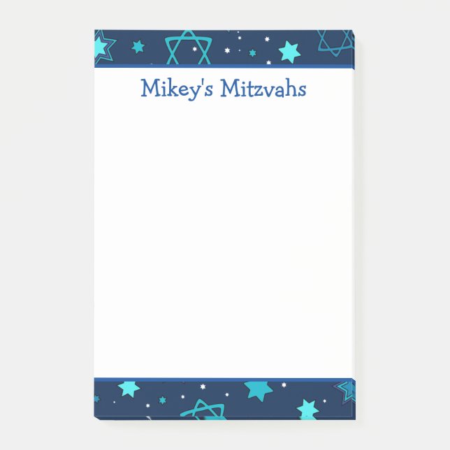 Mitzvah Notes - Blue Star of David  (Front)