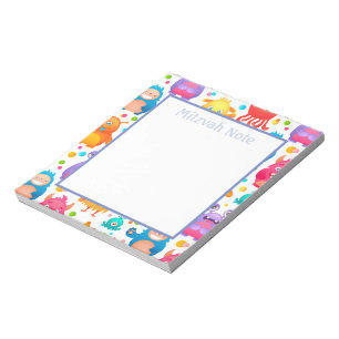 Mitzvah Notes Monsters Boys Notepad
