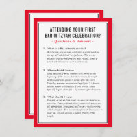 MITZVAH service info questions advice red black