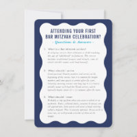 MITZVAH service information questions advice blue