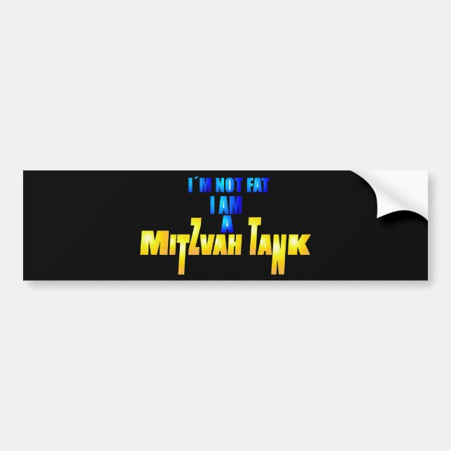 Mitzvah Tank Bumper Sticker (Front)