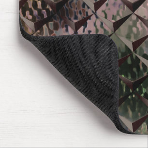 Mix 3D squares with hammered glass of background T Mouse Pad