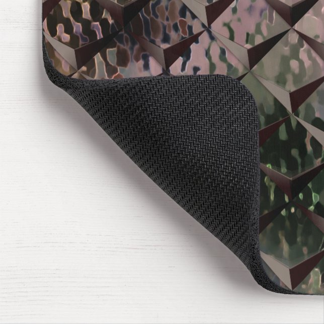 Mix 3D squares with hammered glass of background T Mouse Pad (Corner)