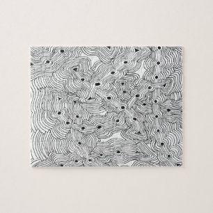 Mix and Match Colour Abstract Design Jigsaw Puzzle